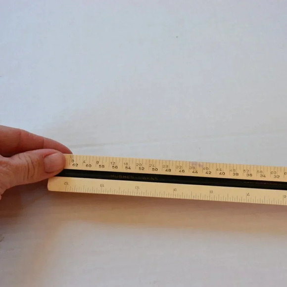 Vtg Hughes-Owen Triangular  Ruler - Picture 1 of 7